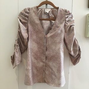 Nordstrom - Devlin shoulder Pink and White blouse